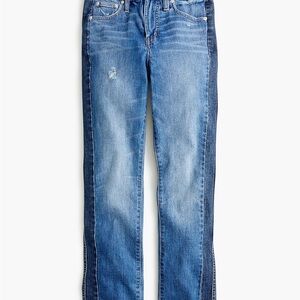 J. Crew Blue Two-Tone Straight Leg Jeans